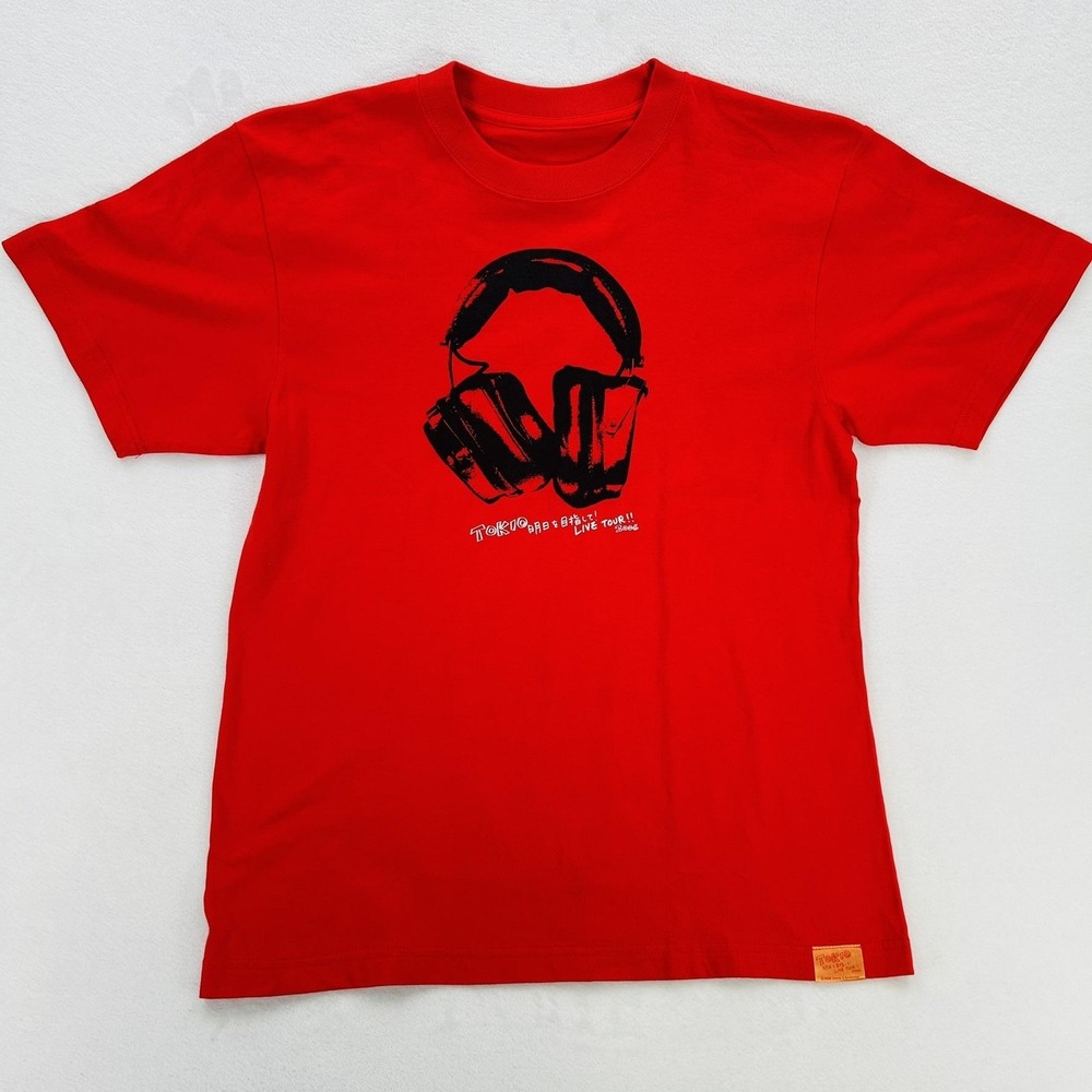 Vintage Tokio Shirt Mens Medium Red Headphones Live Tour 2006 Band Graphic Tee